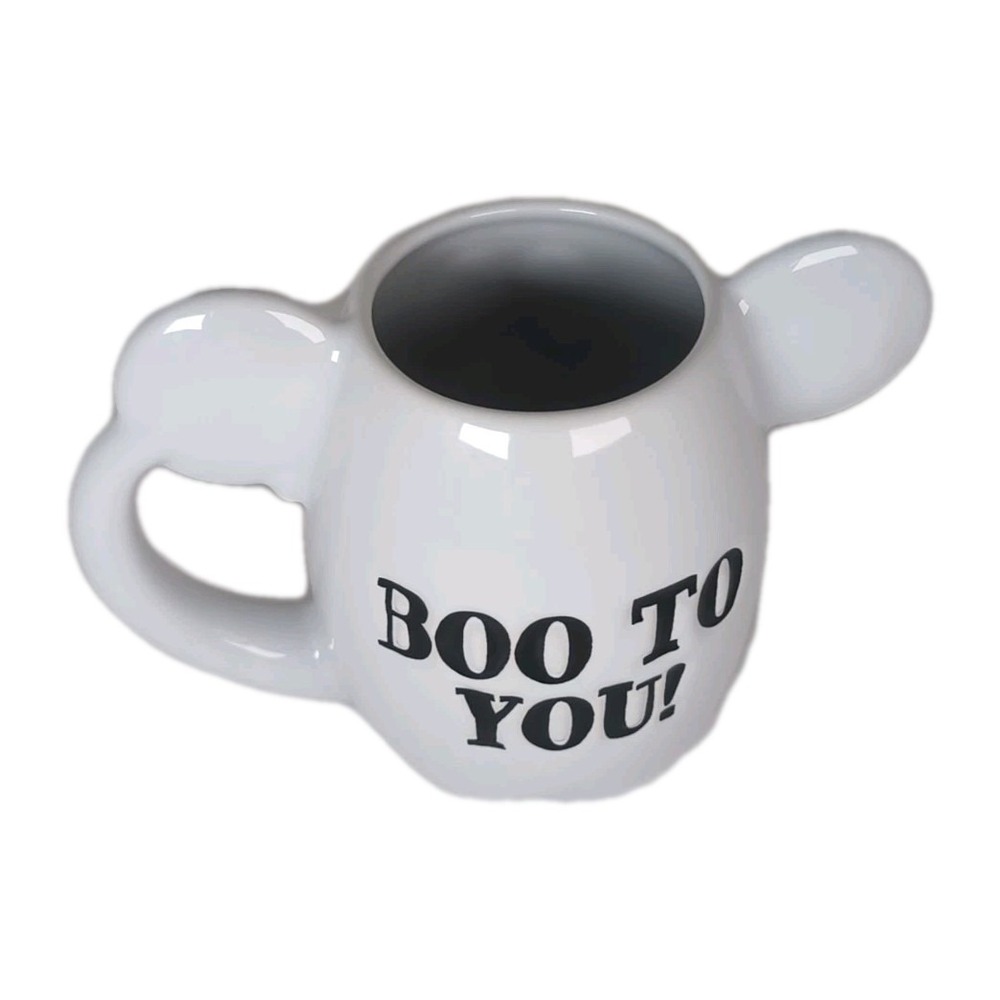 Disney Parks 2018 Halloween Mickey Mouse Ghost Boo To You Coffee Mug Rare HTF - Picture 4 of 8